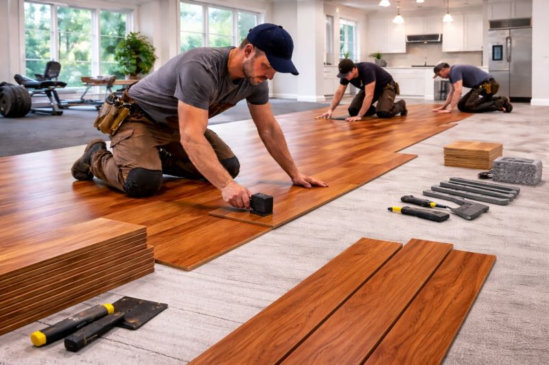 Cherry Floor Installation in Swansea, MA