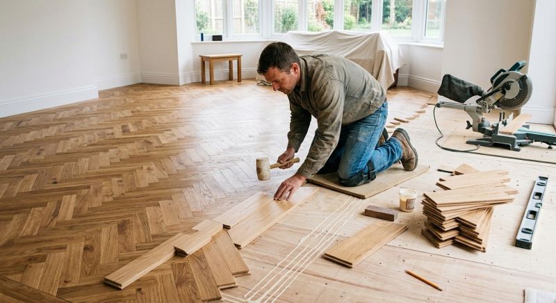 Hickory Floor Installation in Fall River, MA