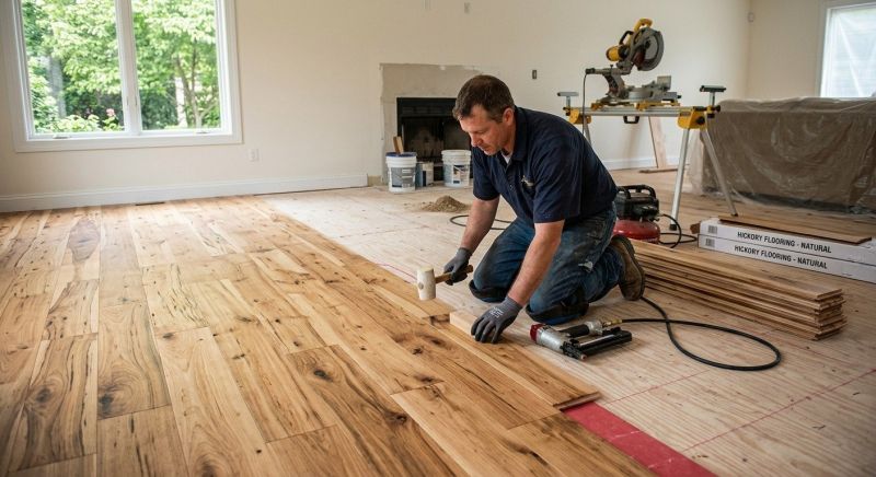 Hickory Floor Installation in Fall River, MA