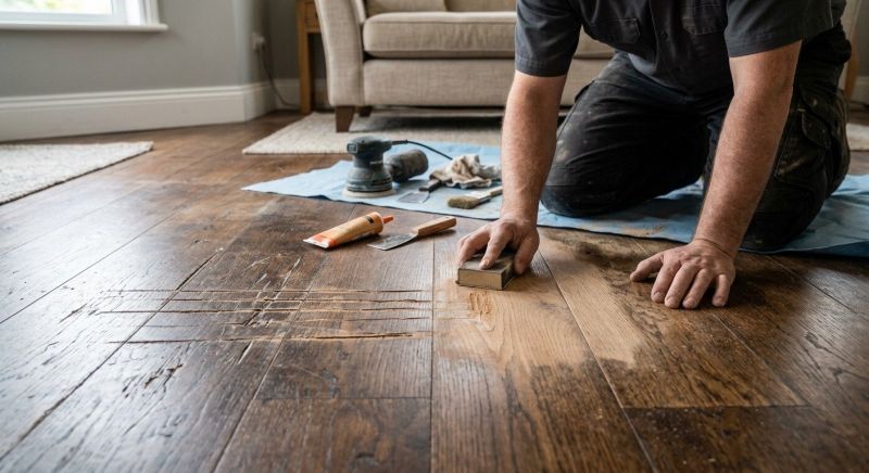 Hardwood Floor Repair project example