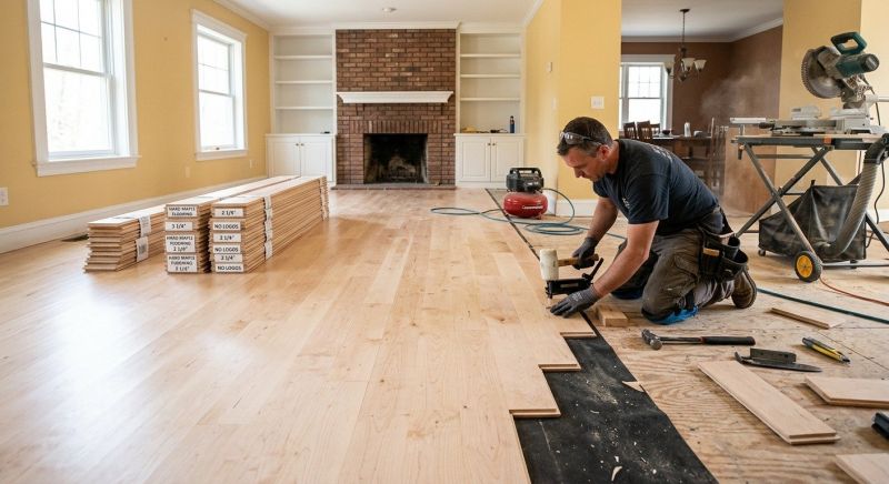 Maple Flooring Installation in Foxboro, MA