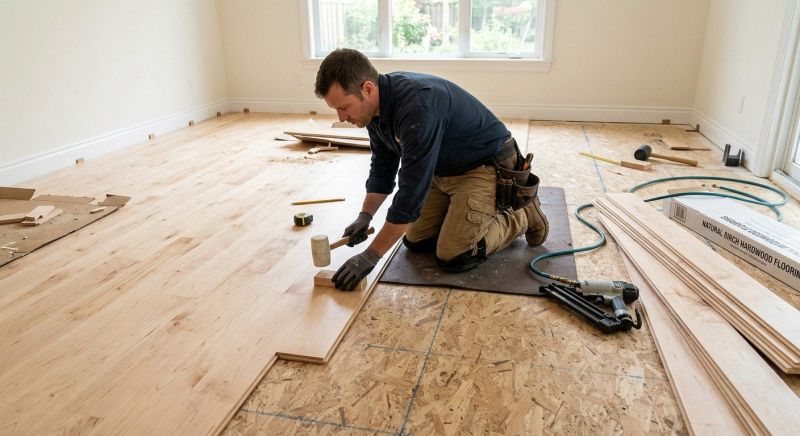 Maple Flooring Installation in Foxboro, MA