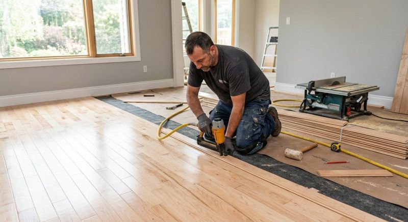Maple Flooring Installation in Little Compton, RI