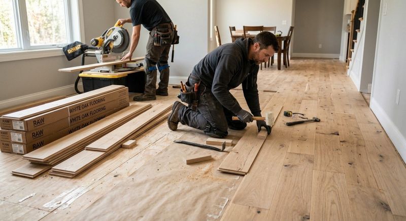 Oak Floor Installation in Attleboro Falls, MA