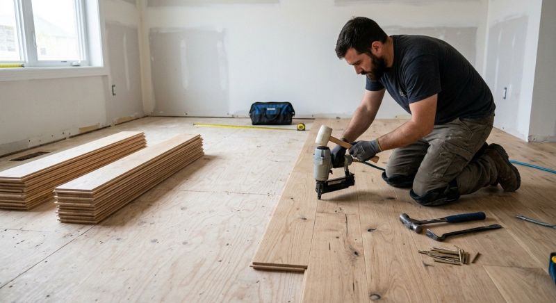 Oak Floor Installation in Plainville, MA