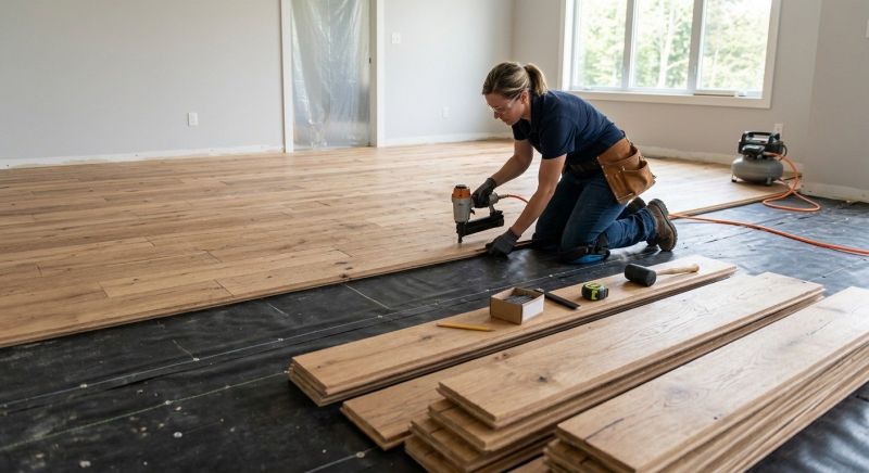 Wide Plank Floor Installation in Fall River, MA